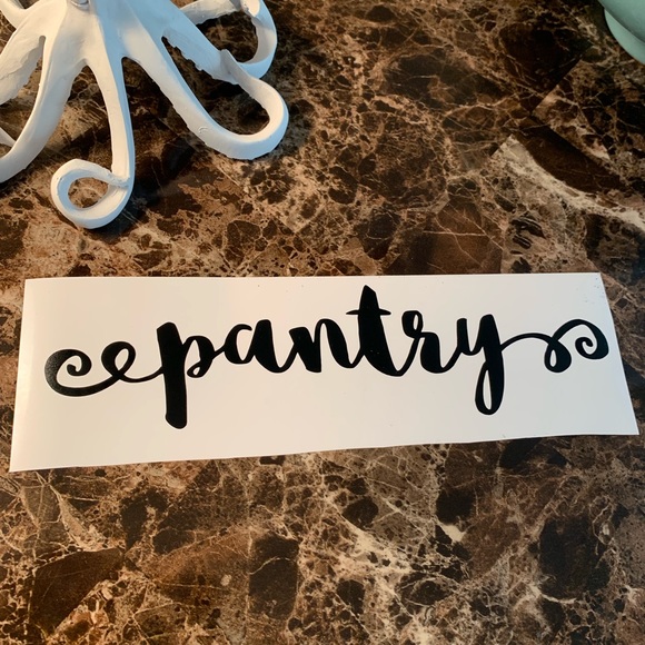 Fun Script Pantry Door Sticker Decal Kitchen Decor - Picture 2 of 3